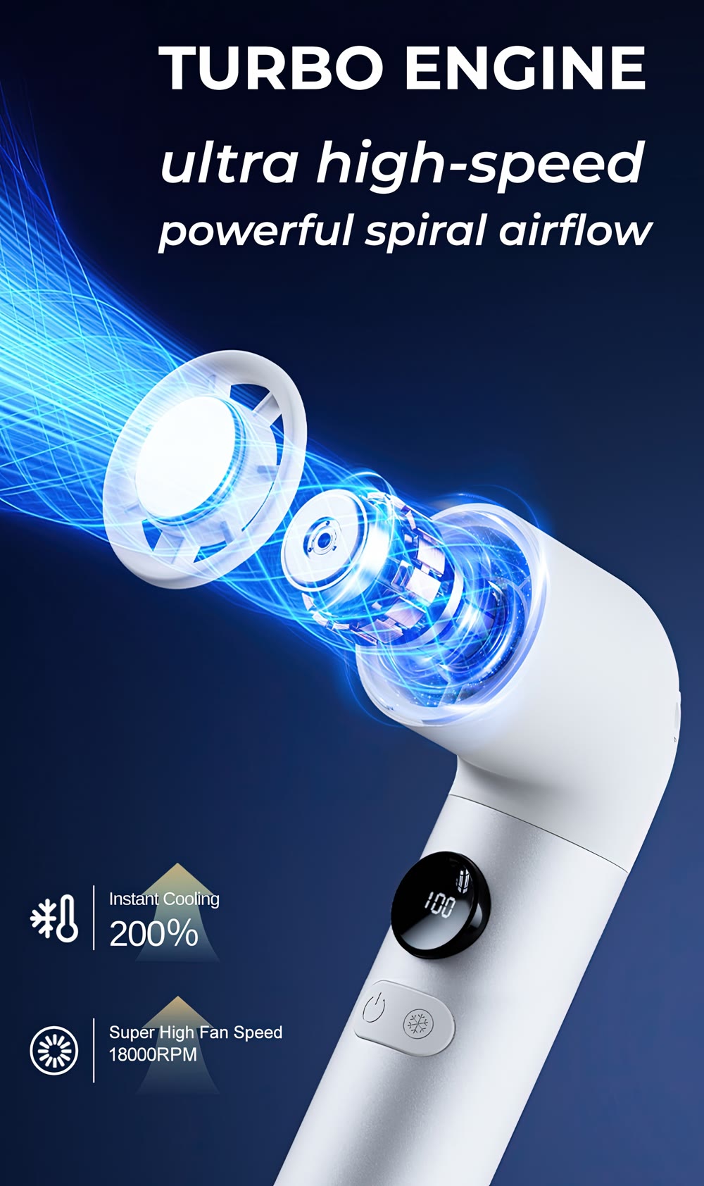 Deuzo Handheld Fan SlickLight